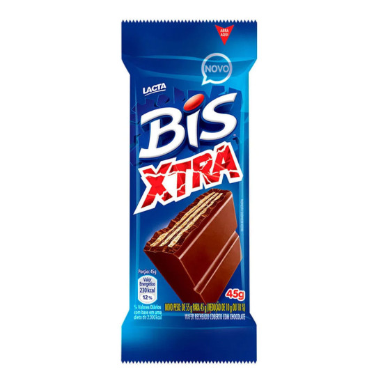 CHOCOLATE LACTA BIS XTRA AO LEITE 45G