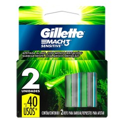 CARGA GILLETTE MACH3 SENSITIVE C/2 UND