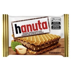 BISCOITO WAFFER HANUTA CHOCOLATE COM AVELA 22G