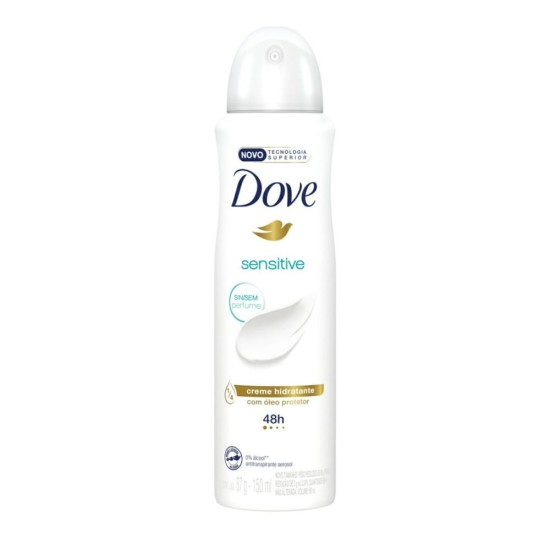 DESODORANTE AEROSOL SOL DOVE SENSITIVE S/PERFUME 150ML