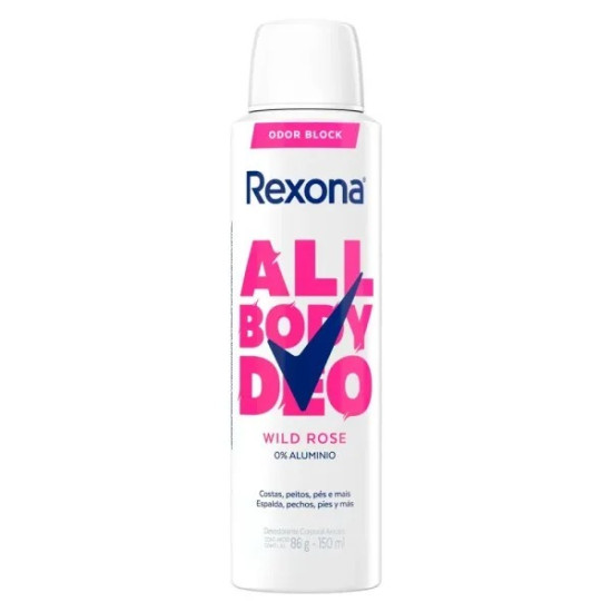 DESODORANTE AEROSOL REXONA ALL BODY DEO WILD ROSE 150ML