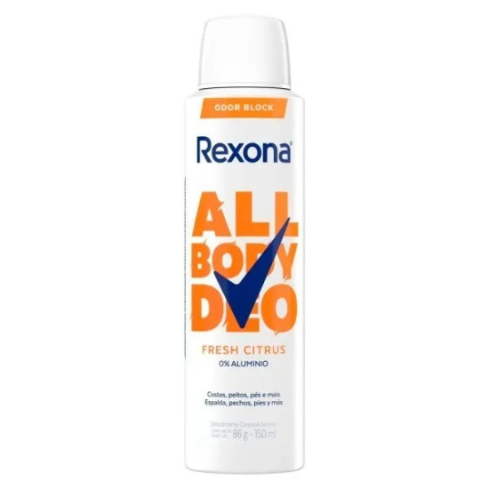 DESODORANTE AEROSOL REXONA ALL BODY DEO FRESH CITRUS 150ML
