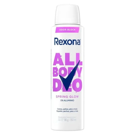 DESODORANTE AEROSOL REXONA ALL BODY DEO SPRING GLOW 150ML