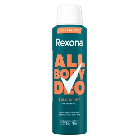 DESODORANTE AEROSOL REXONA ALL BODY DEO BOLD SPIRIT 150ML