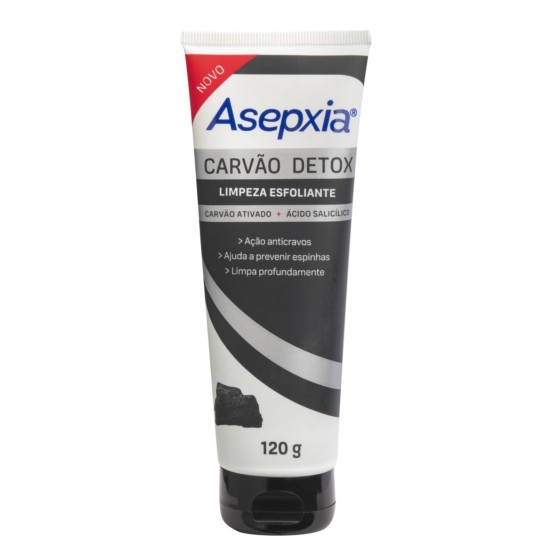 ASEPXIA SABONETE LIQUIDO ESFOLIANTE DETOX CARVAO 120G