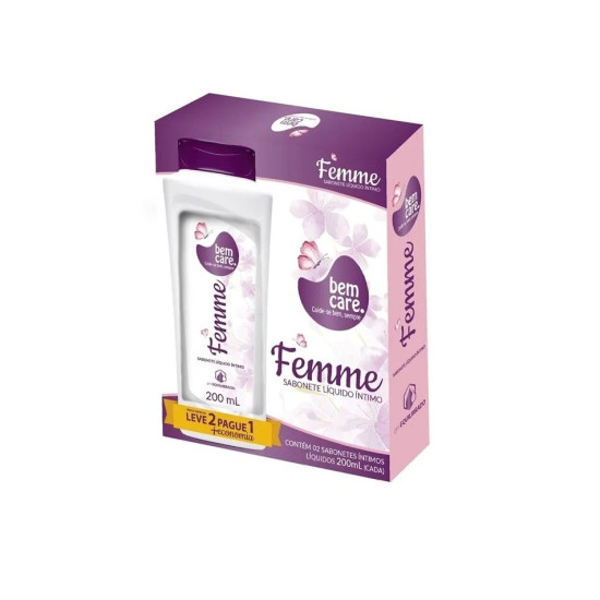 KIT SABONETE INTIMO  BEM CARE FEMME 200ML