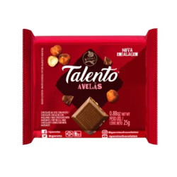 CHOCOLATE GAROTO TALENTO AVELA 25G