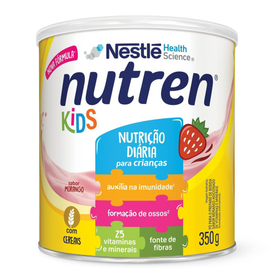 NUTREN PROTEIN KIDS MORANGO 350G