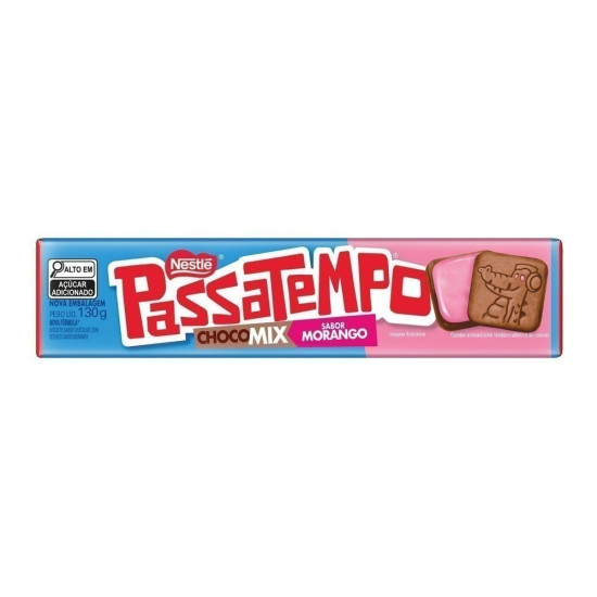 BISCOITO NESTLE PASSATEMPO CHOCO MORANGO 130G