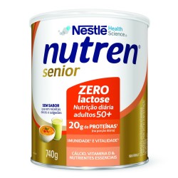 NUTREN SENIOR ZERO LACTOSE SEM SABOR 740G
