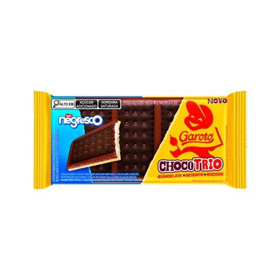 CHOCOLATE CHOCOTRIO GAROTO NEGRESCO 90G