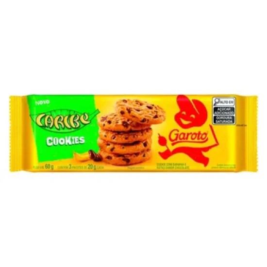 BISCOITO COOKIES GAROTO CARIBE 60G
