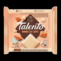 CHOCOLATE GAROTO TALENTO BRANCO DOCE DE LEITE 85G