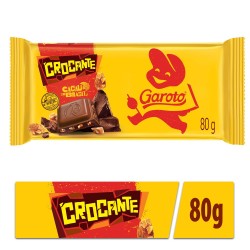 CHOCOLATE GAROTO BARRA CROCANTE AO LEITE 80G
