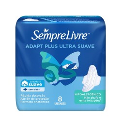 ABSORVENTE SEMPRE LIVRE ADAPT ULTRA SUAVE C/ABAS 8UND