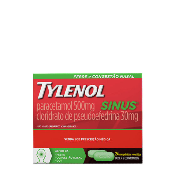TYLENOL SINUS COM 24 CAPSULAS