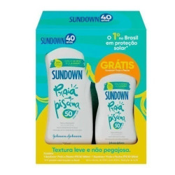 KIT PROTETOR SOLAR SUNDOWN PRAIA E PISCINA FPS50 200ML + 100ML