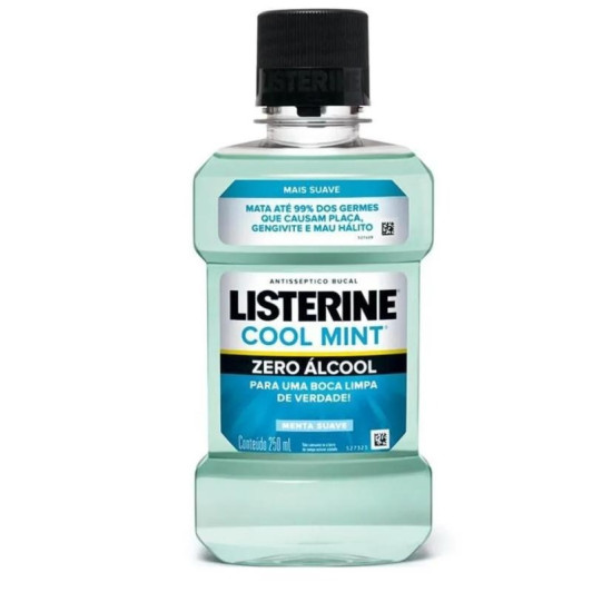 LISTERINE COOL MINT ZERO MENTA SUAVE 250ML