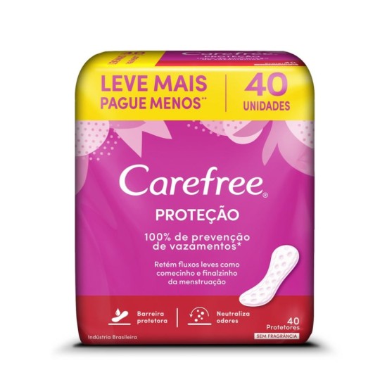 PROTETOR DIARIO CAREFREE S/ PERFUME C/ 40UN