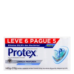 KIT SABONETE PROTEX LIMPEZA PROFUNDA LV6 PG5 85G