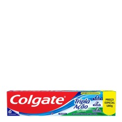 CREME DENTAL COLGATE TRIPLA ACAO MENTA ORIGINAL LV 180G PG 140G