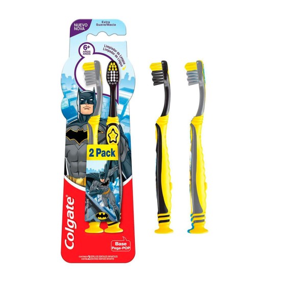 KIT ESCOVA DENTAL COLGATE SMILES BATMAN E MULHER MARAVILHA