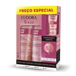 KIT EUDORA SIAGE NUTRI ROSE SH250ML+COND125ML +LEAVE IN 30ML