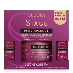 KIT EUDORA SIAGE PRO CRONOLOGY MASC250G+POTENCIALIZADOR