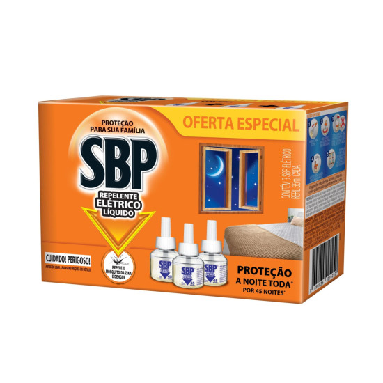 SBP REFIL ELETRICO COM 3 FRASCOS DE 45ML