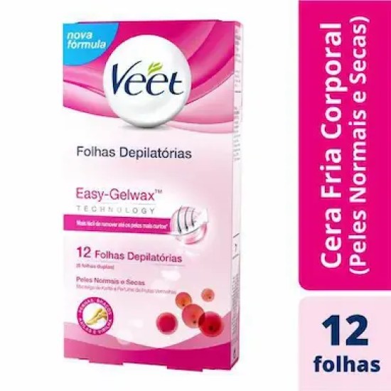 FOLHAS DEPIL VEET PRONTA CORPORAL PELE NORMAL 12UN