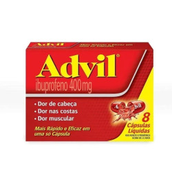 ADVIL 400MG COM 8 CAPSULAS