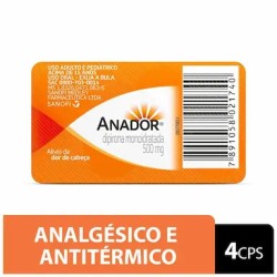 ANADOR 500MG ENV C/4 COMPRIMIDOS