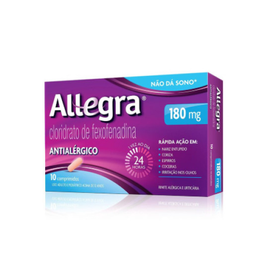 ALLEGRA 180 MG COM 10 CAPSULAS