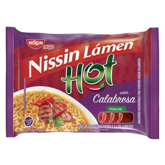 MACARRAO INS NISSIN LAMEN CALABRESA HOT