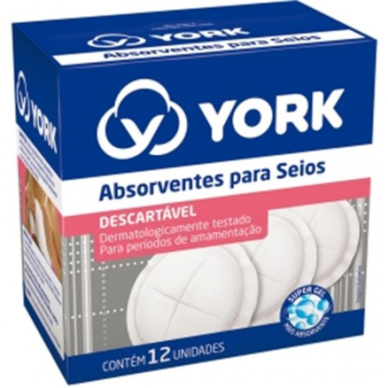 ABSORVENTE SEIOS YORK 12 UNID
