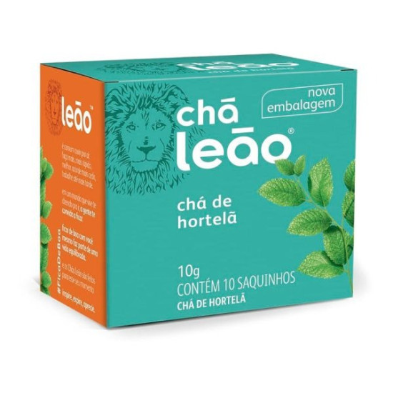 CHA MATE LEAO HORTELA COM 10 SACHES