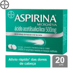 ASPIRINA MICROATIVA 500MG COM 20 CAPSULAS