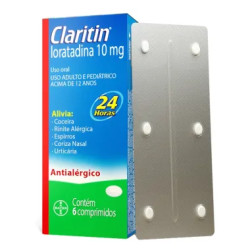 CLARITIN 10MG 24HORAS COM 6 CAPSULAS