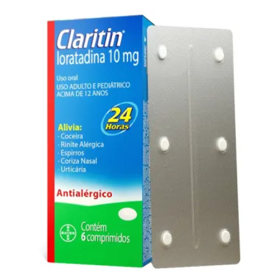 CLARITIN 10MG 24HORAS COM 6 CAPSULAS