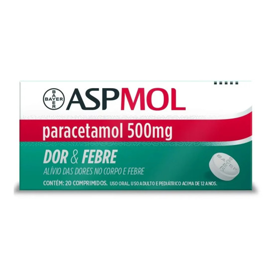 ASPMOL 500MG COM 20 COMPRIMIDOS 