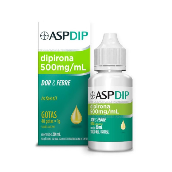 ASPDIP GOTAS 500MG COM 20 ML