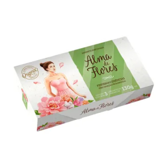KIT ALMA DE FLORES COM 3 SABONETE DE 130G