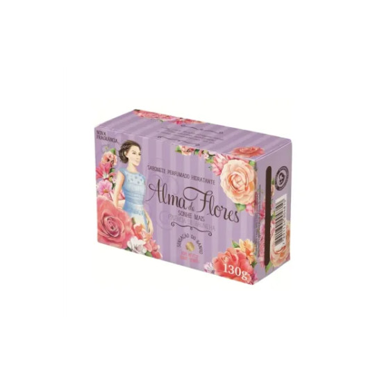 SABONETE ALMA DE FLORES ESSENCIA BAUNILHA 130G