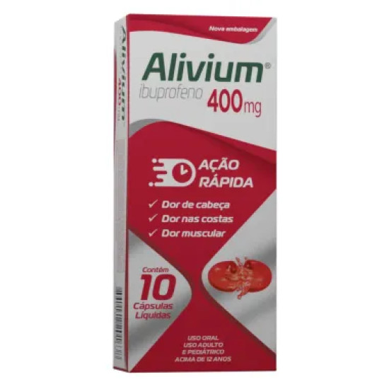 ALIVIUM 400 MG COM 10 CAPSULAS GEL