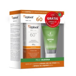 KIT PROTETOR SOLAR EPISOL SEC OC FPS60 60G+EPIDAC OC LIQUIDO 60ML