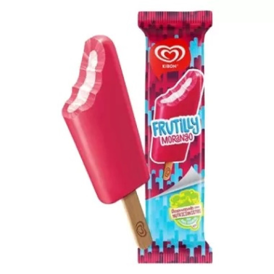 PICOLE KIBON FRUTILLY MORANGO COM BAUNILHA 40G