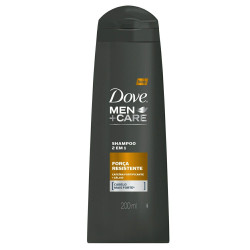 SHAMPOO DOVE 2 EM 1 MEN CARE FORCA RESISTENTE 200ML