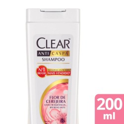 SHAMPOO CLEAR WOMEN ANTICASPA FLOR CEREJEIRA 200ML