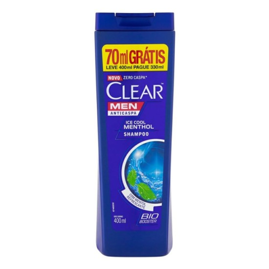 SHAMPOO CLEAR ANTI CASPA MEN ICE COOL MENTHOL 400ML