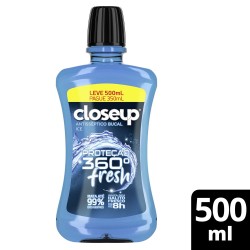 ENXAGUANTE BUCAL CLOSE UP ICE C/ ALCOOL 500ML